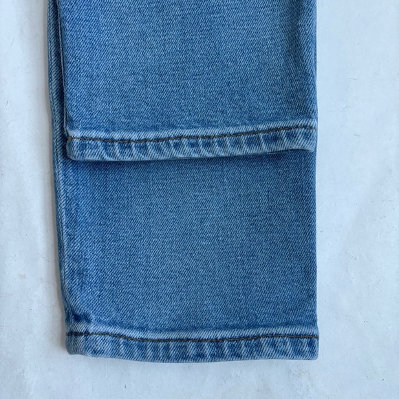 Redone 90’s High Rise Ankle Crop Button Fly Blue Denim Jeans 29 - Picture 15 of 17